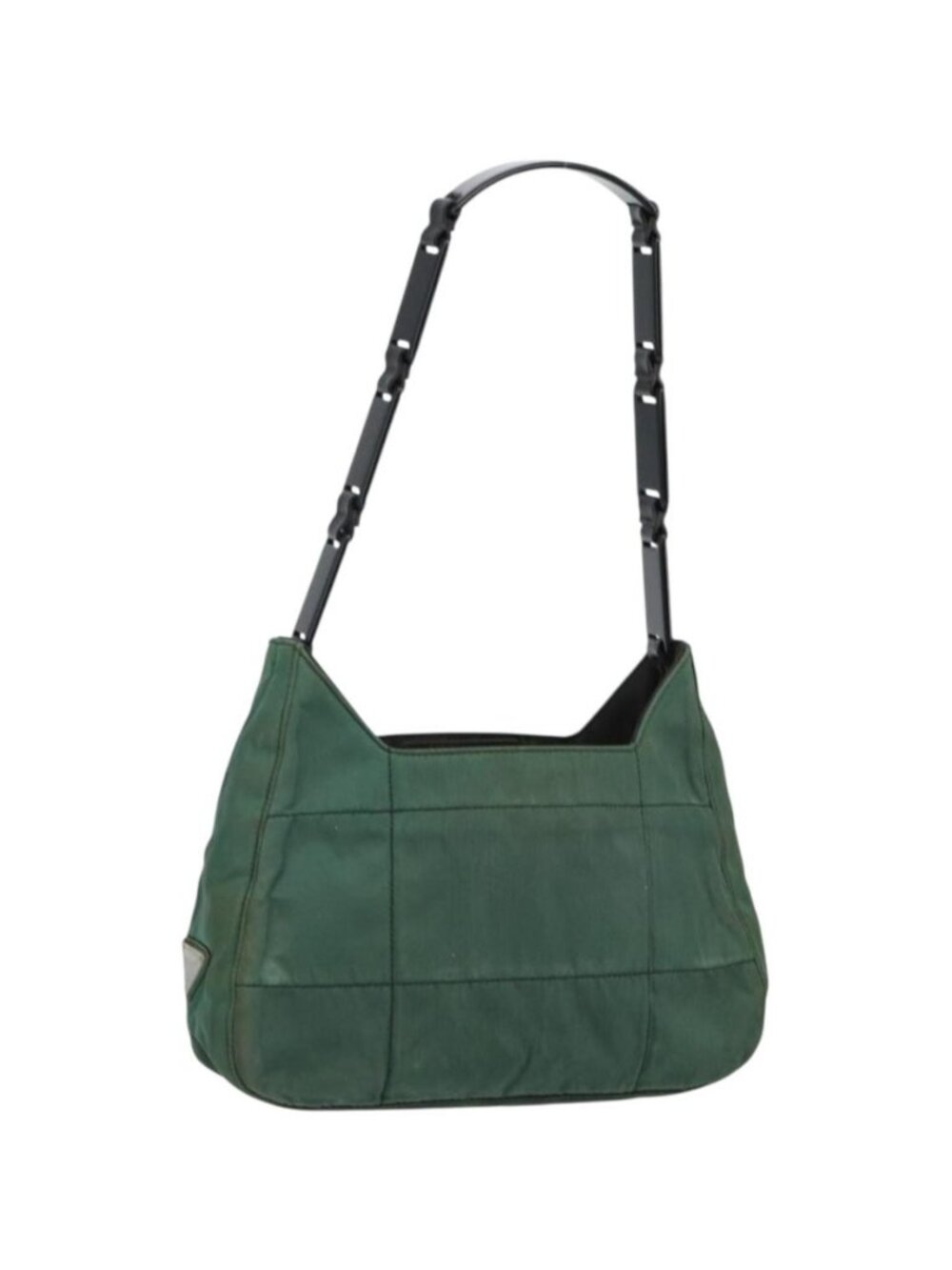 PRADA Quilted Chain Shoulder Bag Nylon plastic Green